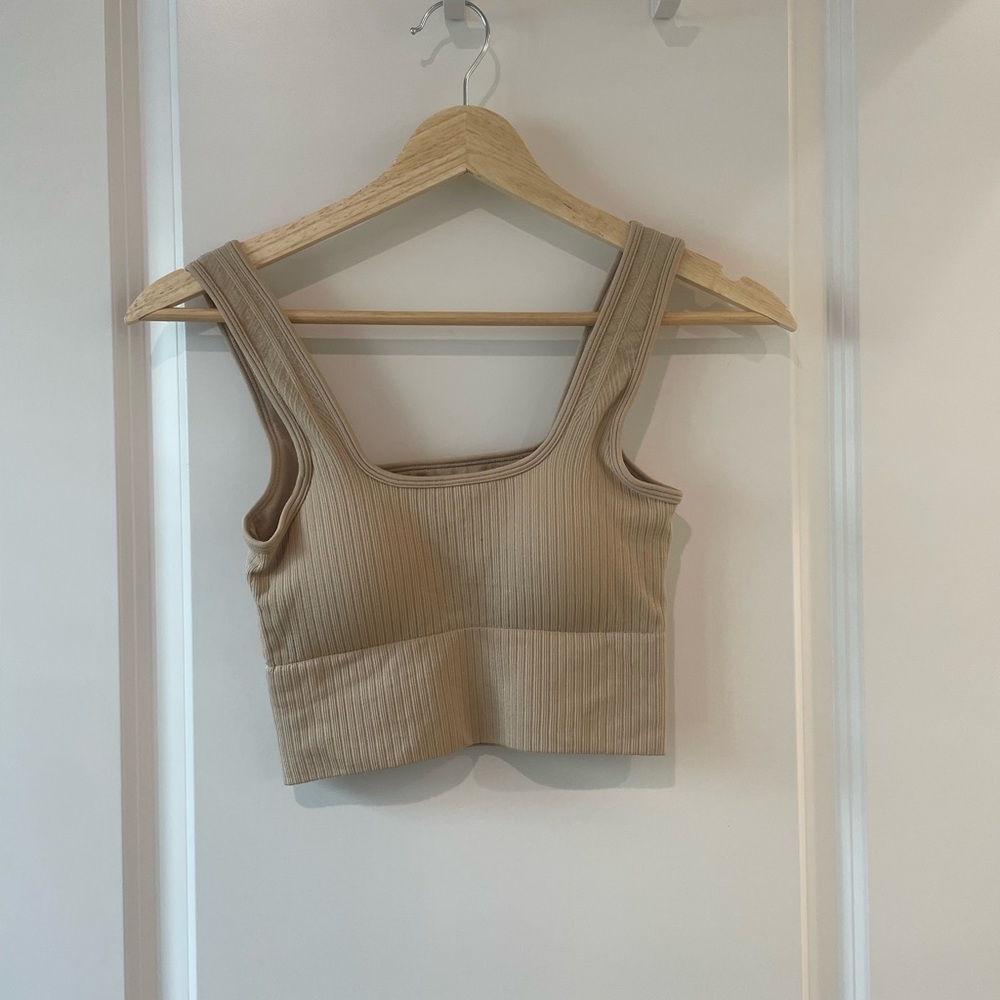 Beige crop top